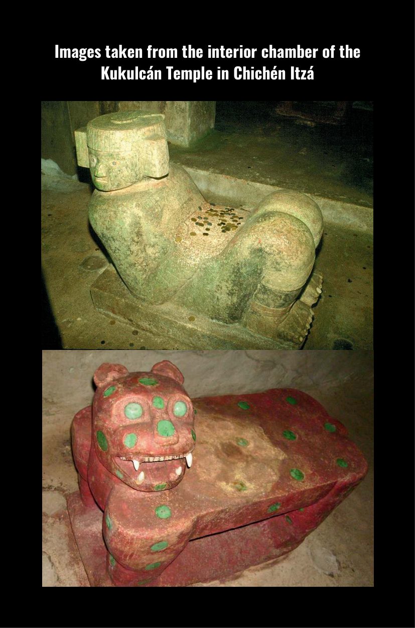 Sample page — photographs from inside the Kukulcán Temple chamber