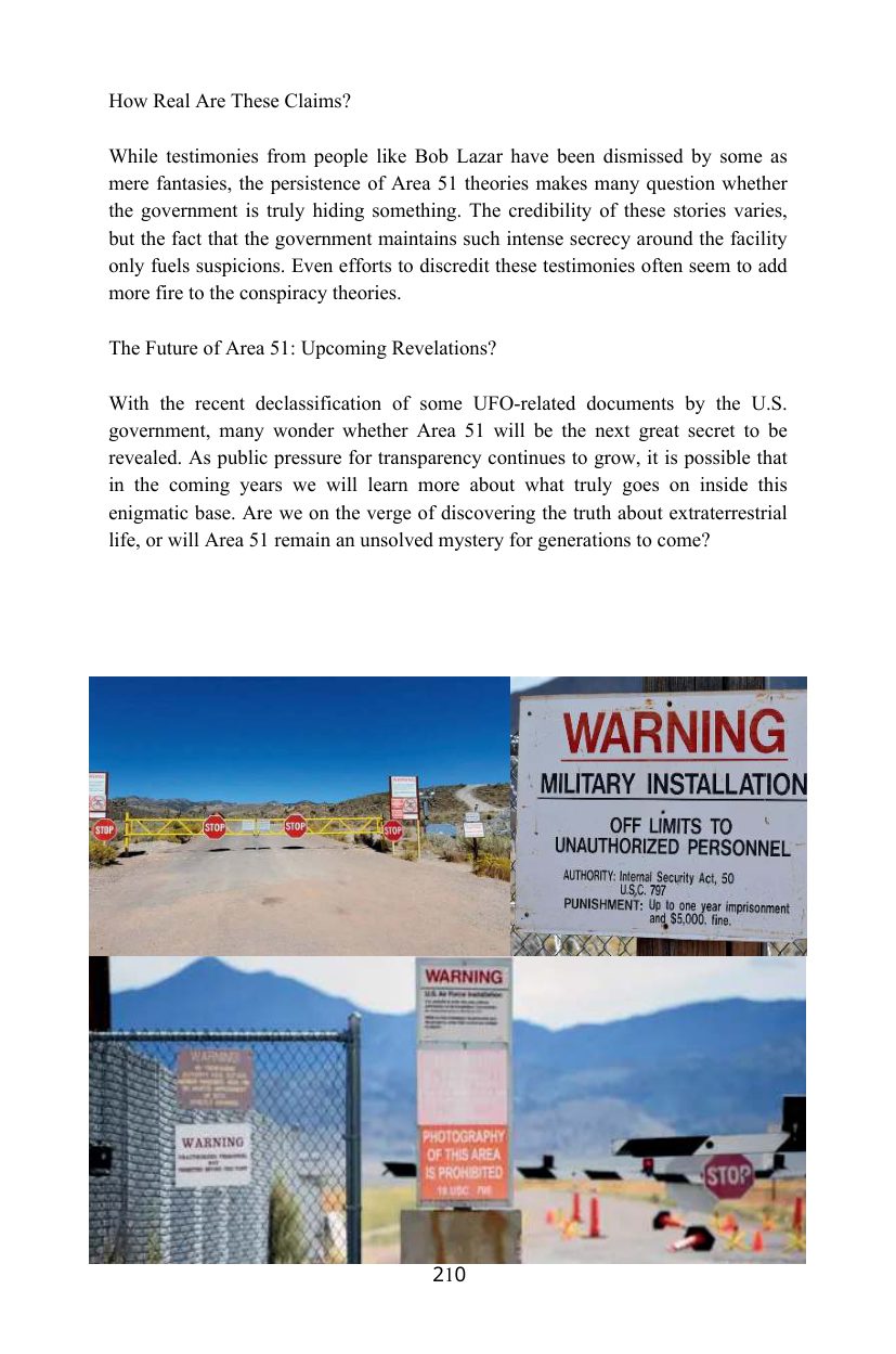 Sample page — weighing the Area 51 insider testimonies